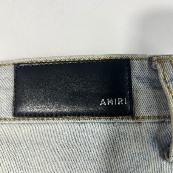 Mens Amiri Grateful Dead Blue Jeans Patches Bears Streetwear Cotton Elastane 36 - Picture 7 of 10